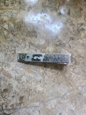 Brand Sterling Silver 925 Men's Tie Clip Gemestone